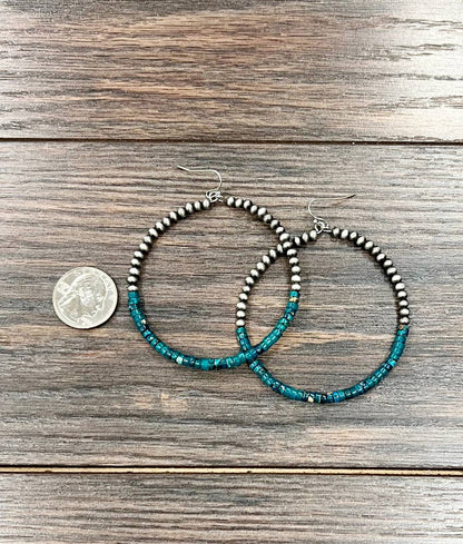 Gemstone Hoop Earrings