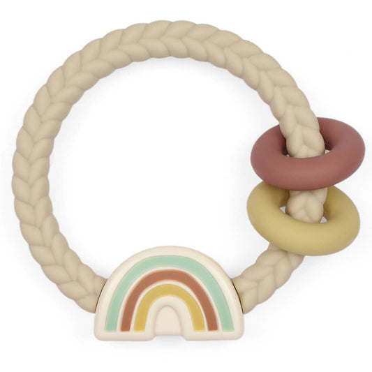 Ritzy Rattle™ Silicone Teether Rattles ( NEUTRAL RAINBOW)