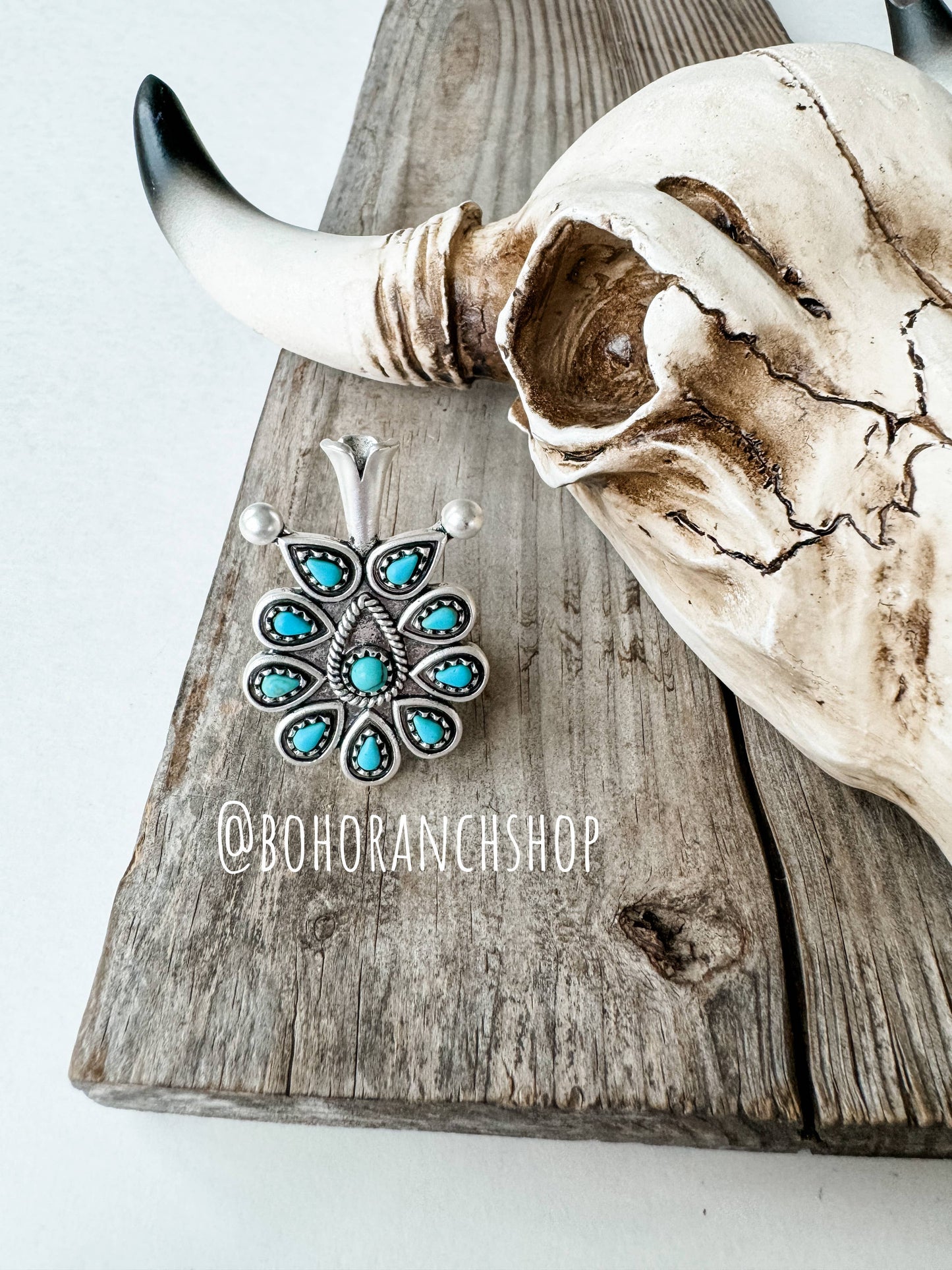 Turquoise Squash Blossom Ring