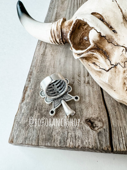 Turquoise Squash Blossom Ring