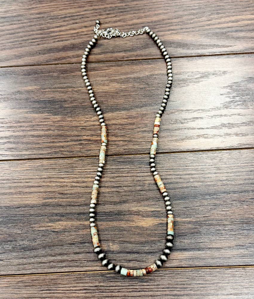 28" Handmade Navajo Gemstone Necklace