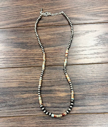 28" Handmade Navajo Gemstone Necklace