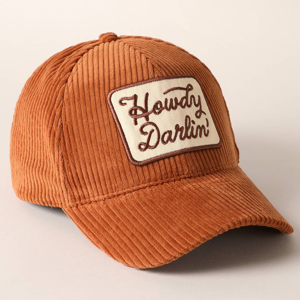 Howdy Darlin' Corduroy Cap BROWN