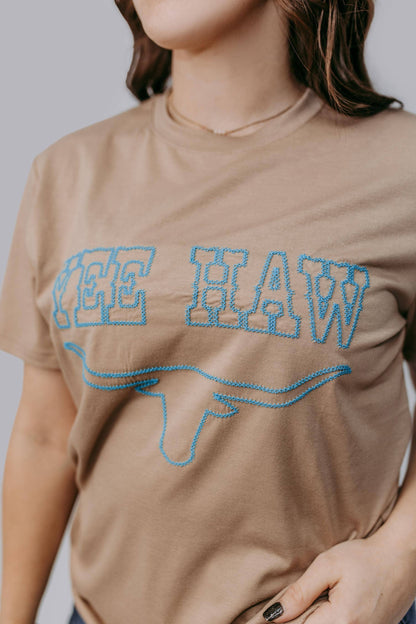 Longhorn Embroidered Tee