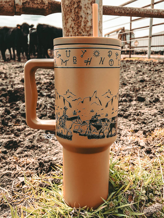 Cattle Drive 40oz Cup: Rust