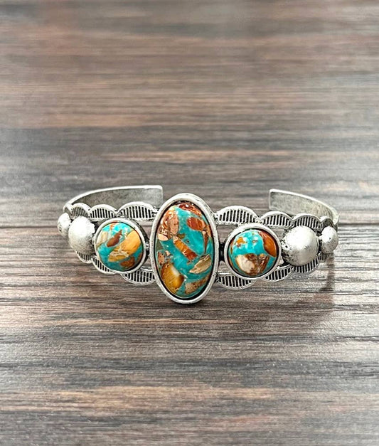 Gemstone Cuff Bracelet