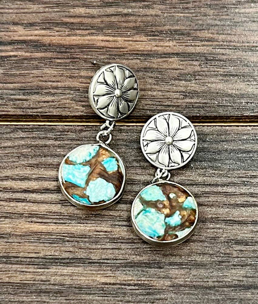 16mm Round Gemstone Post Earrings