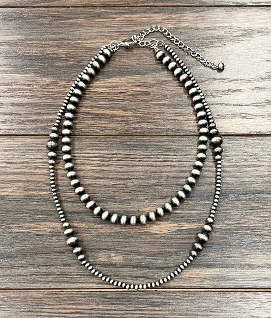 22" Western Bead 2-strand Necklace