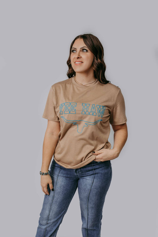 Longhorn Embroidered Tee