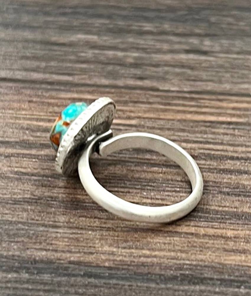 10mm Gemstone Adjustable Ring