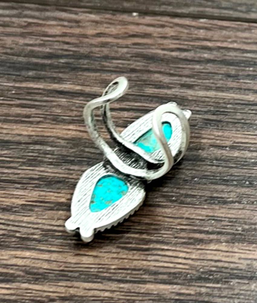 Turquoise, Brass Adjustable Ring