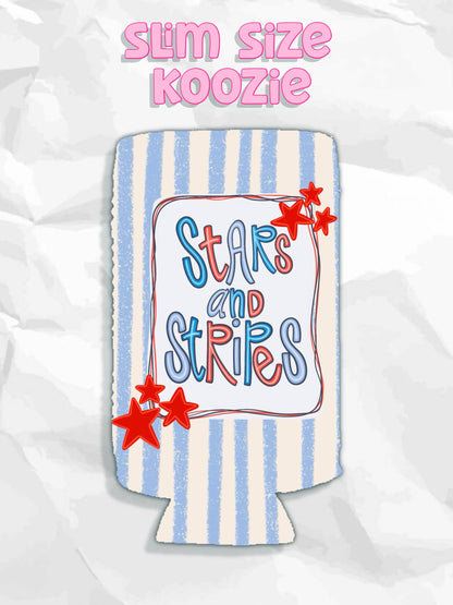 Stars and Stripes koozie