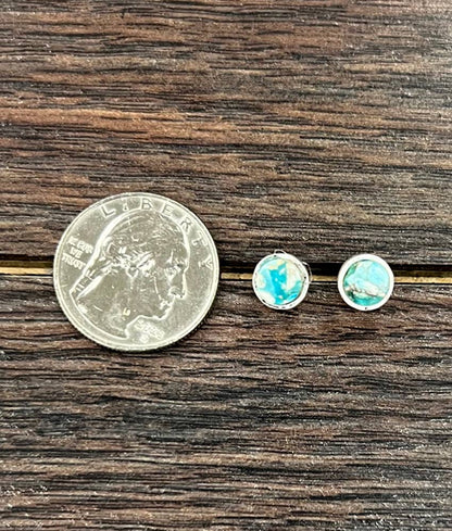 Round Gemstone Stud Earrings