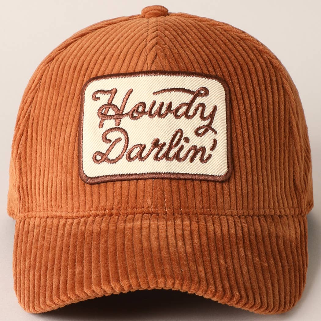 Howdy Darlin' Corduroy Cap BROWN