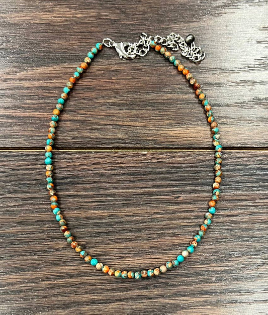 15" Western 4mm Gemstone Necklace