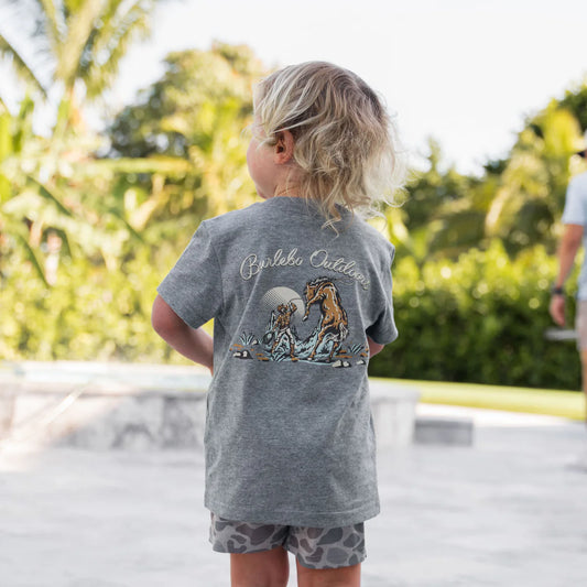 Youth Tee - Cowboy Up - Dark Heather Grey