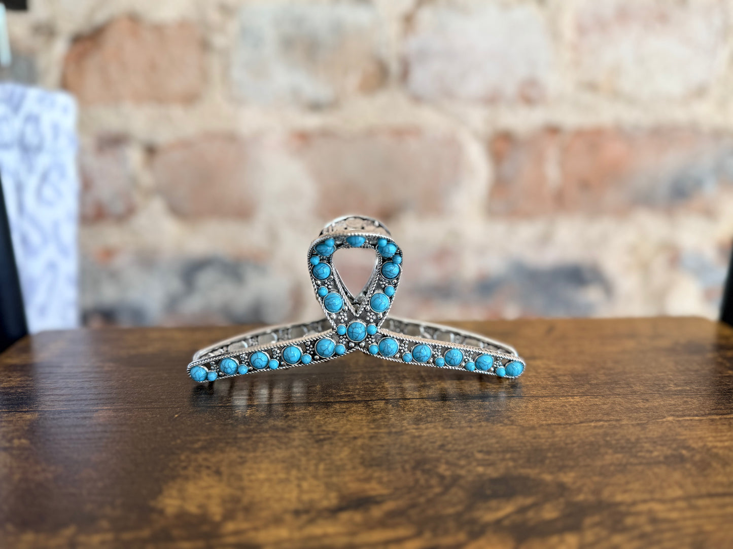French Twist Turquoise Claw Clip