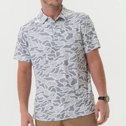 BURLEBO: Performance Polo - White Camo