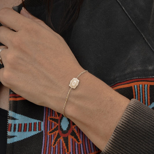 Ultra Mini Belt Buckle Bracelet Gold