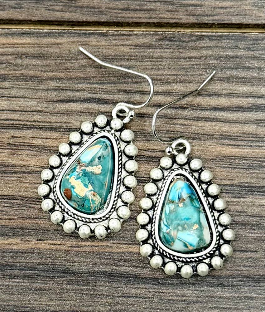 1.3" Western Gemstone Earrings