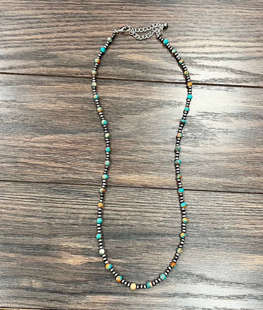 26" Handmade Navajo Gemstone Necklace