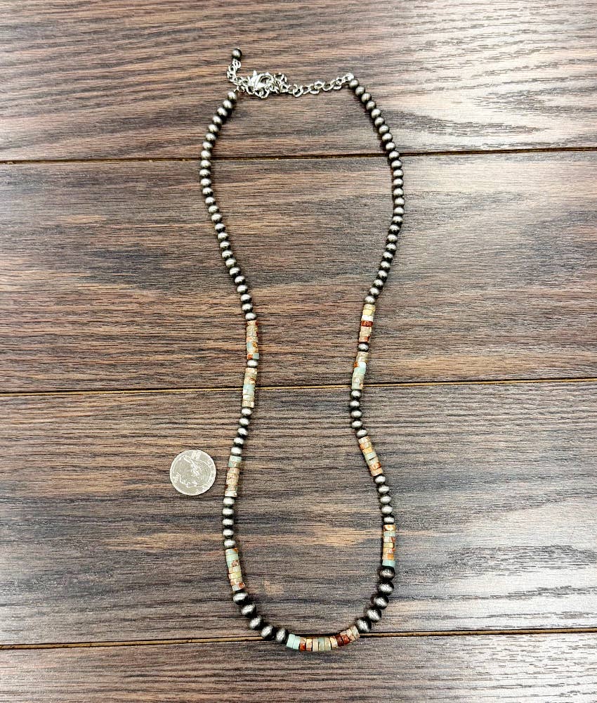 28" Handmade Navajo Gemstone Necklace