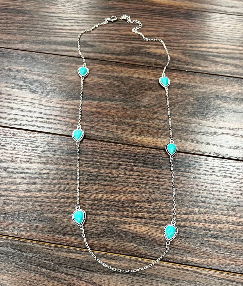 Handmade Turquoise drop Necklace