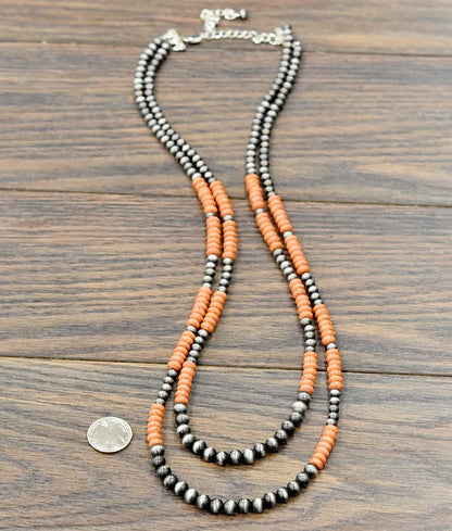 29" Western Bead 2-strand Necklace