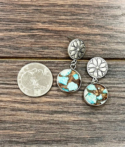 16mm Round Gemstone Post Earrings
