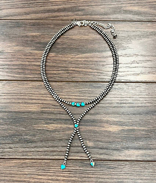 23" Western Bead 2-Strand Y-Necklace