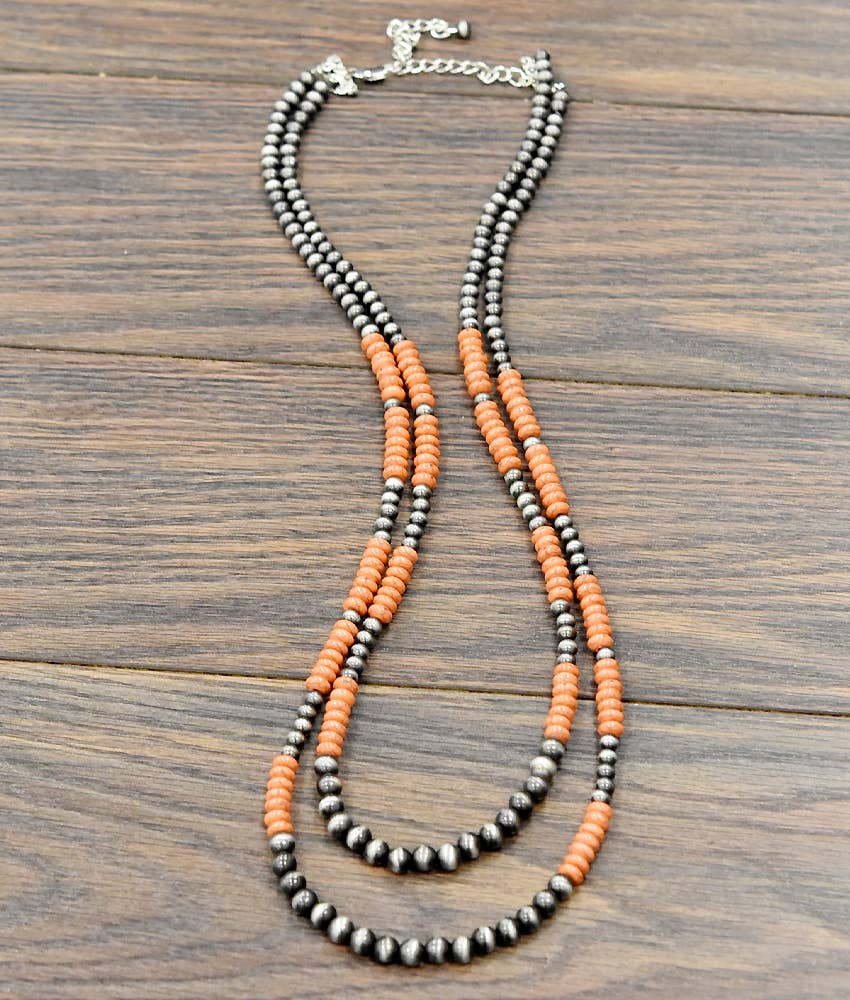 29" Western Bead 2-strand Necklace