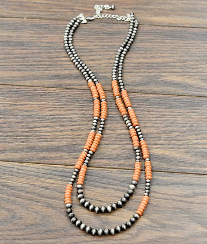 29" Western Bead 2-strand Necklace