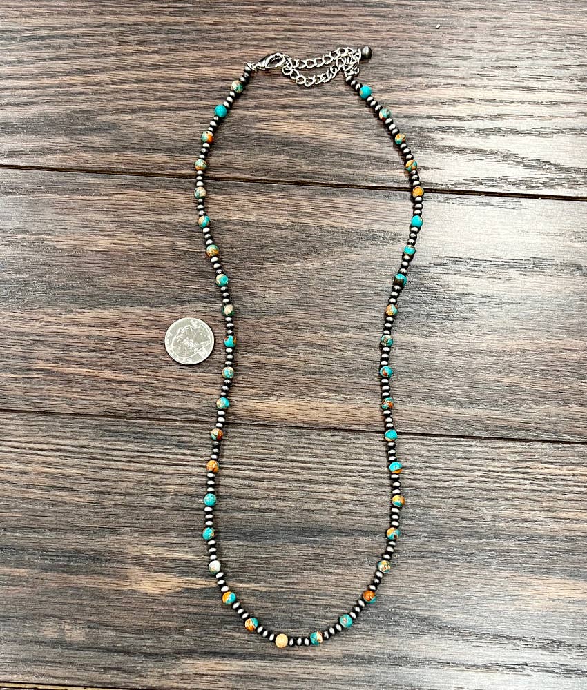 26" Handmade Navajo Gemstone Necklace