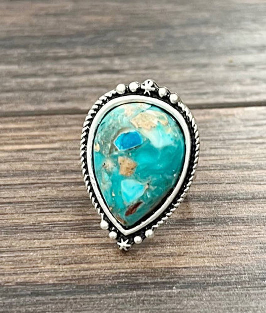 Teardrop Gemstone Ring