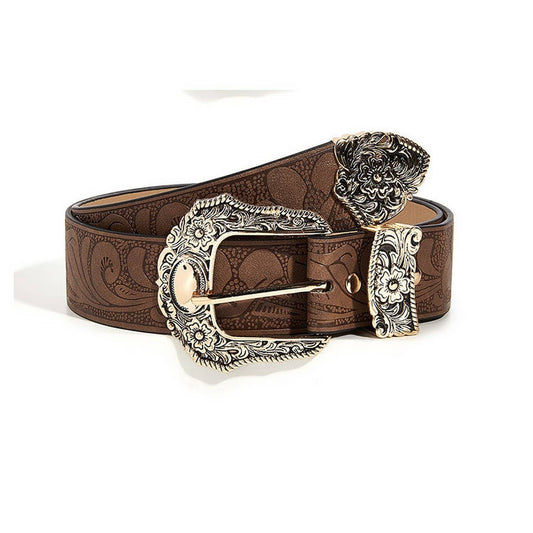 Brown Floral Belt (OS)