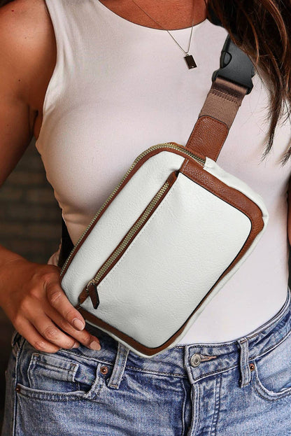 Leather Crossbody Sling (White)