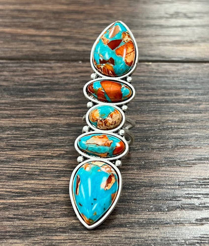 Gemstone Adjustable Ring