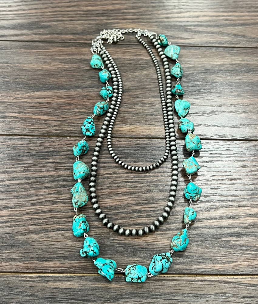 Handmade Navajo Bead, Turquoise Necklace