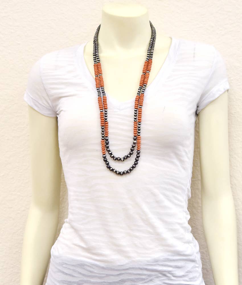 29" Western Bead 2-strand Necklace