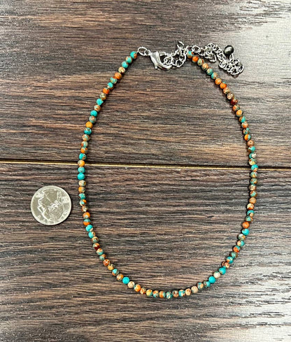 15" Western 4mm Gemstone Necklace