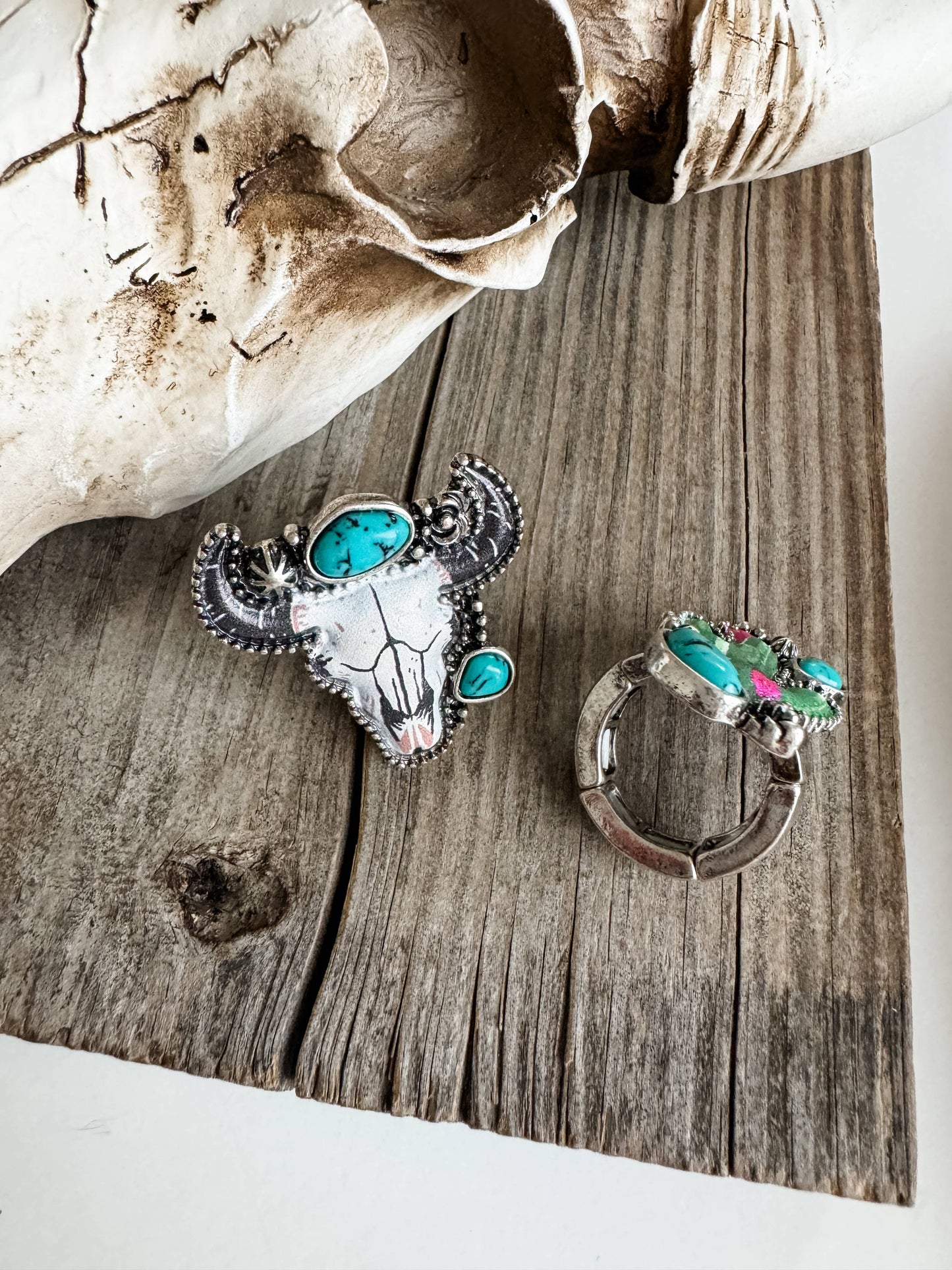 Western Pendant Adjustable Ring -  STEER