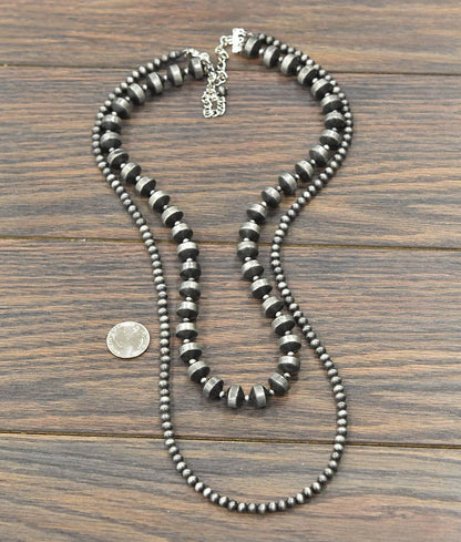 Handmade 2-strand Navajo Bead Necklace
