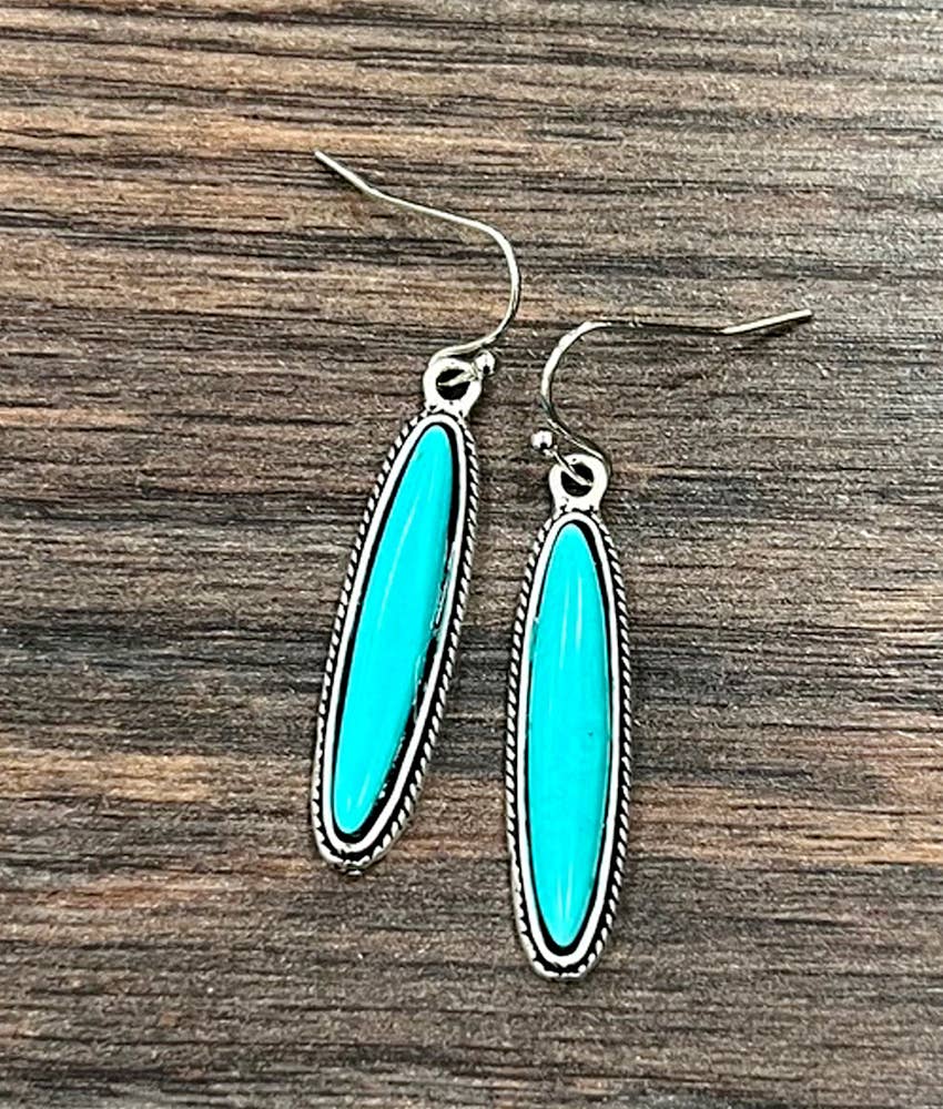 1.5" Western Turquoise Earrings