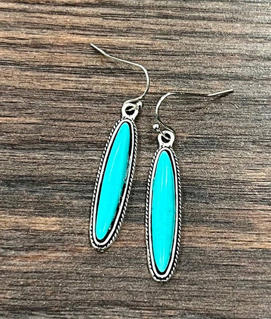 1.5" Western Turquoise Earrings