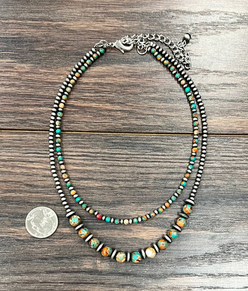 17" Handmade Navajo Gemstone Necklace