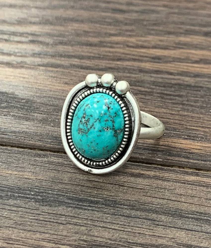Turquoise round ring