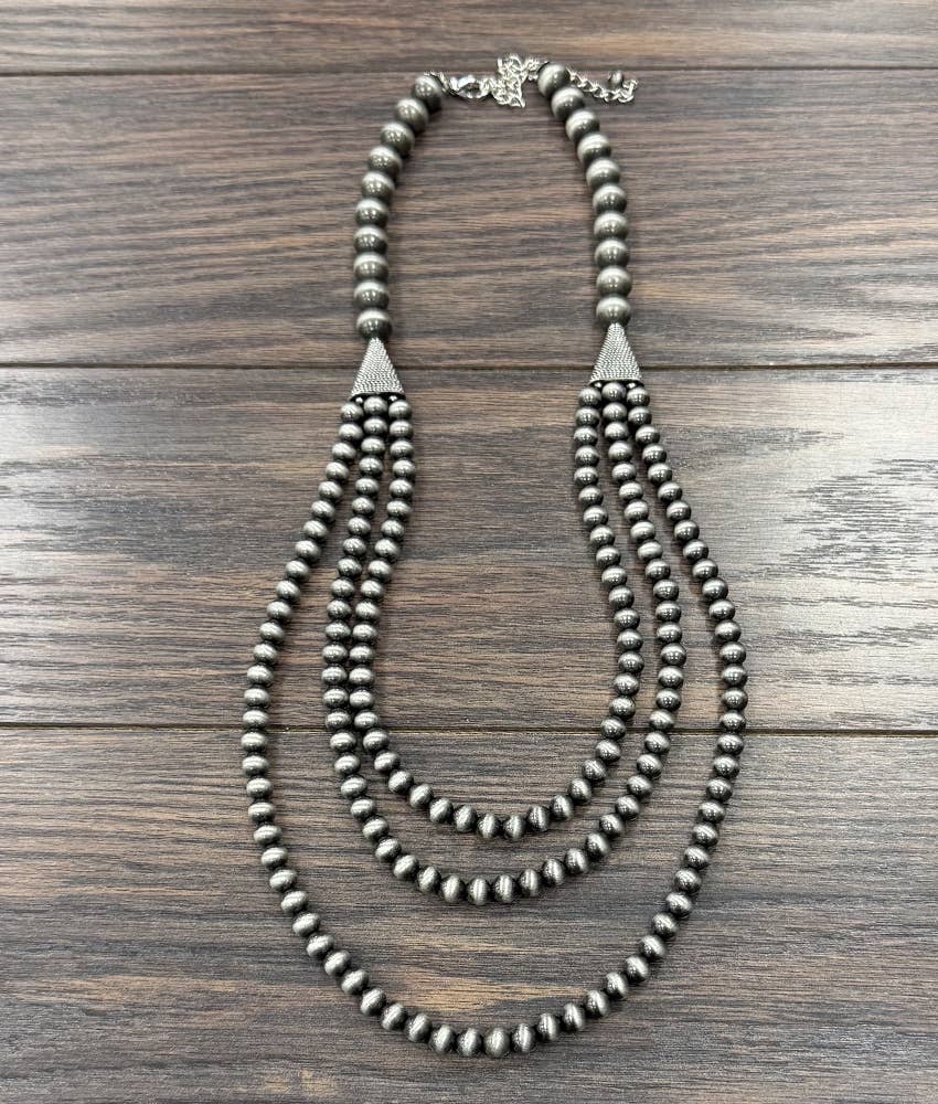 30" Western Bead Layered Necklace