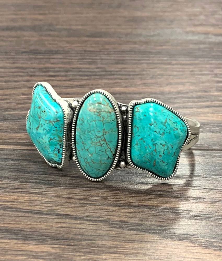 Turquoise Cuff Bracelet chunky