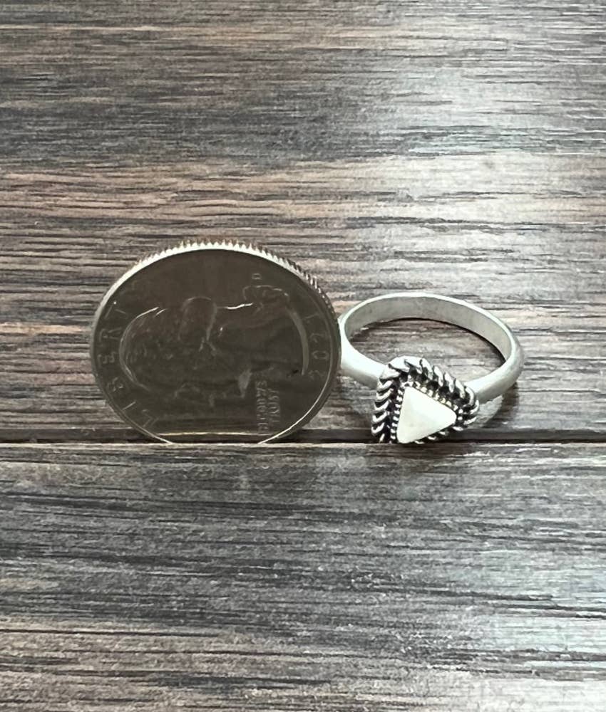 White Turquoise Adjustable Ring