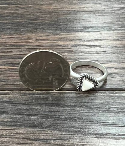 White Turquoise Adjustable Ring
